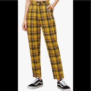 Yellow multicolored striped pants